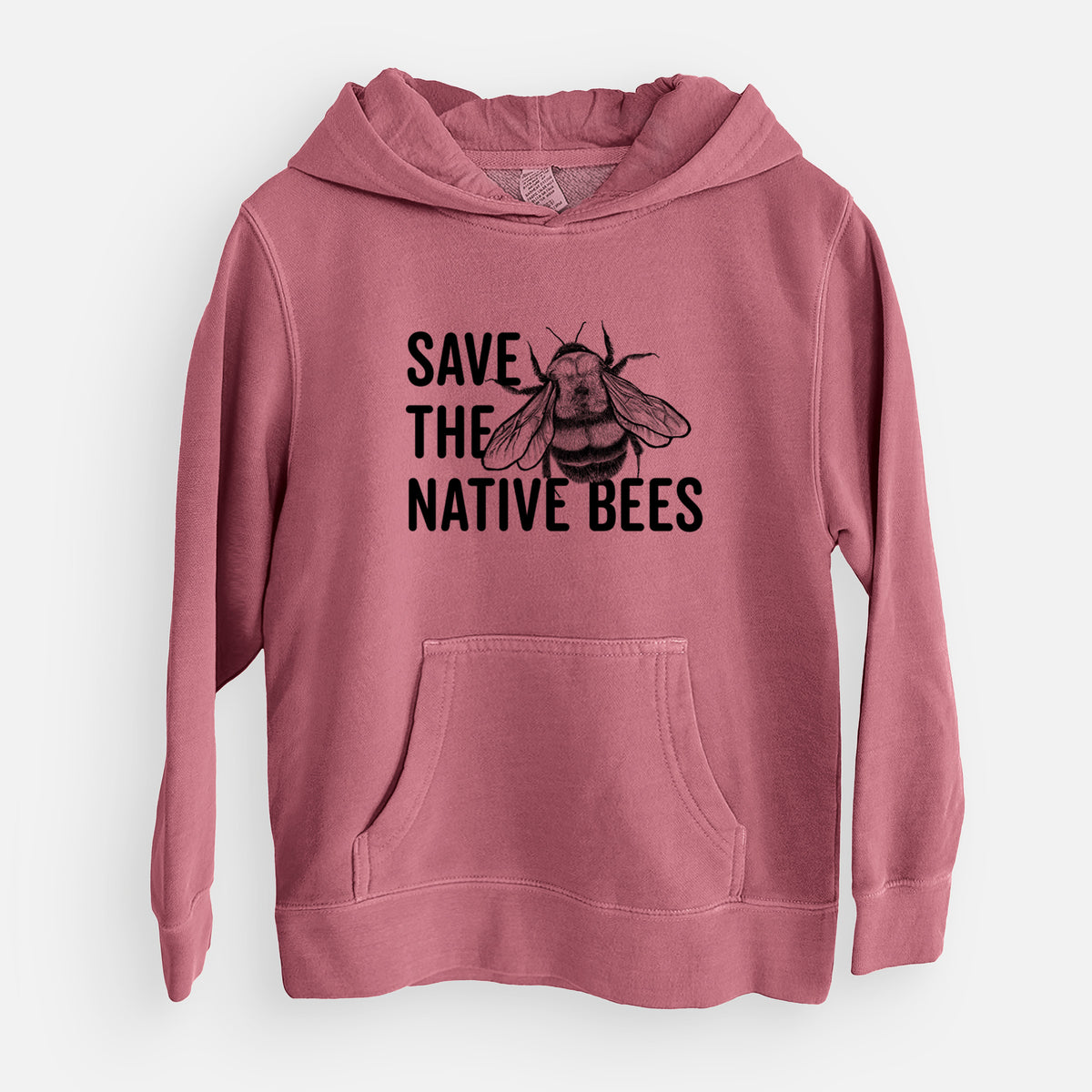 Save the Native Bees - Youth Pigment Dyed Hoodie