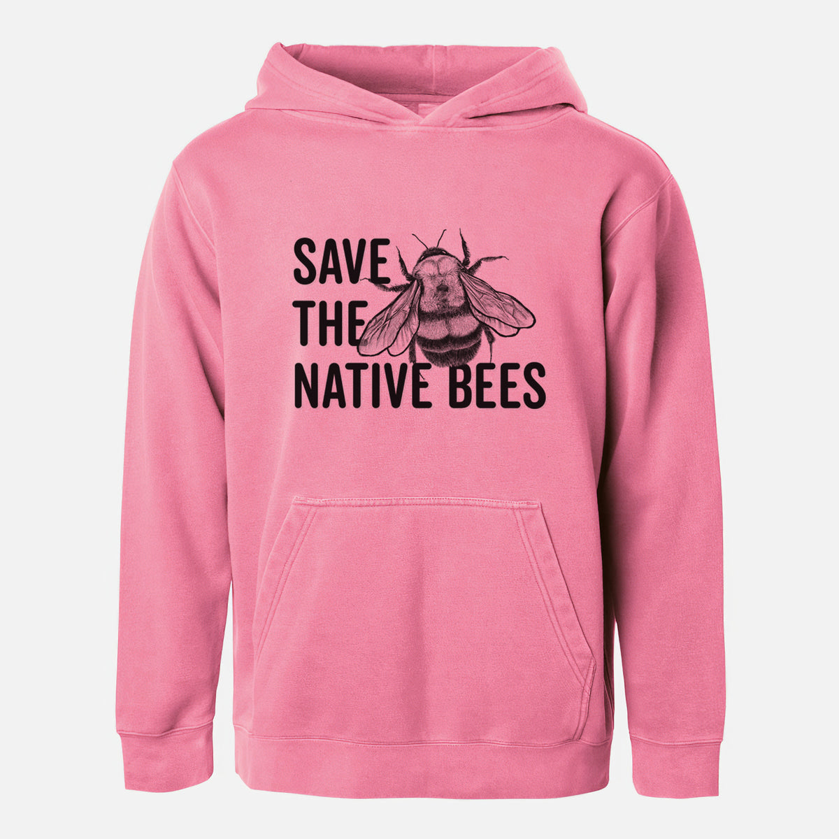 Save the Native Bees - Youth Pigment Dyed Hoodie