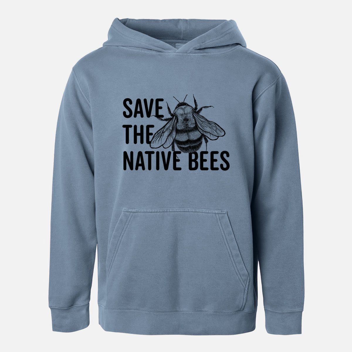 Save the Native Bees - Youth Pigment Dyed Hoodie