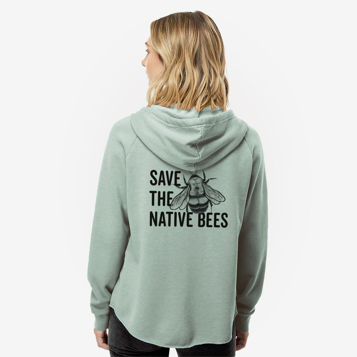 Save the Native Bees - Women's Cali Wave Zip-Up Sweatshirt