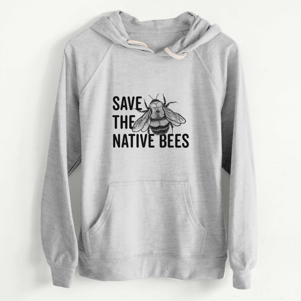 CLEARANCE - Save the Native Bees  - Unisex Slim Fit Loopback Terry Hoodie