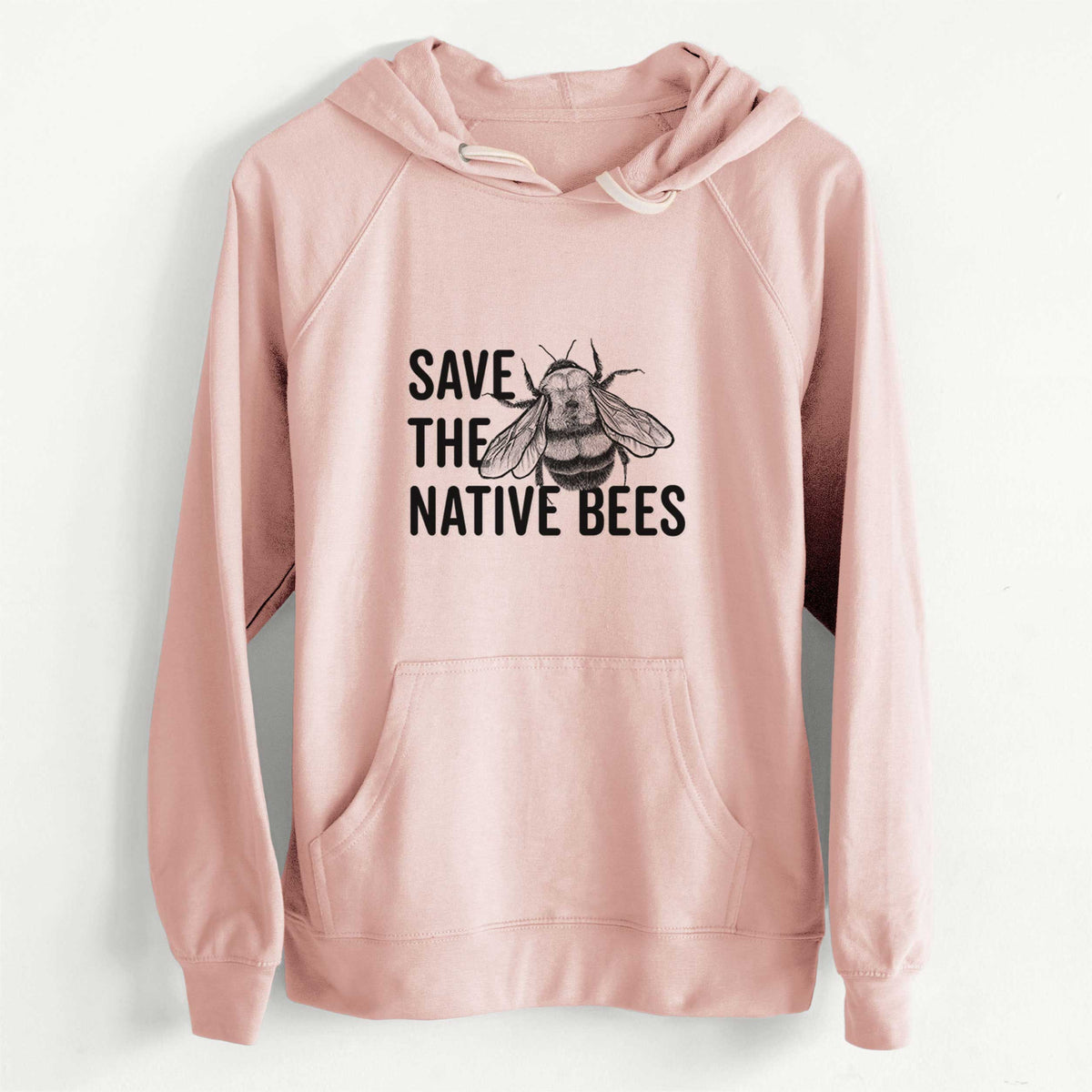 CLEARANCE - Save the Native Bees  - Unisex Slim Fit Loopback Terry Hoodie