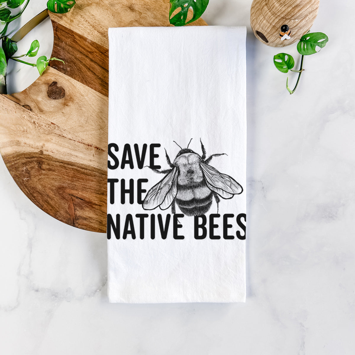 Save the Native Bees Tea Towel