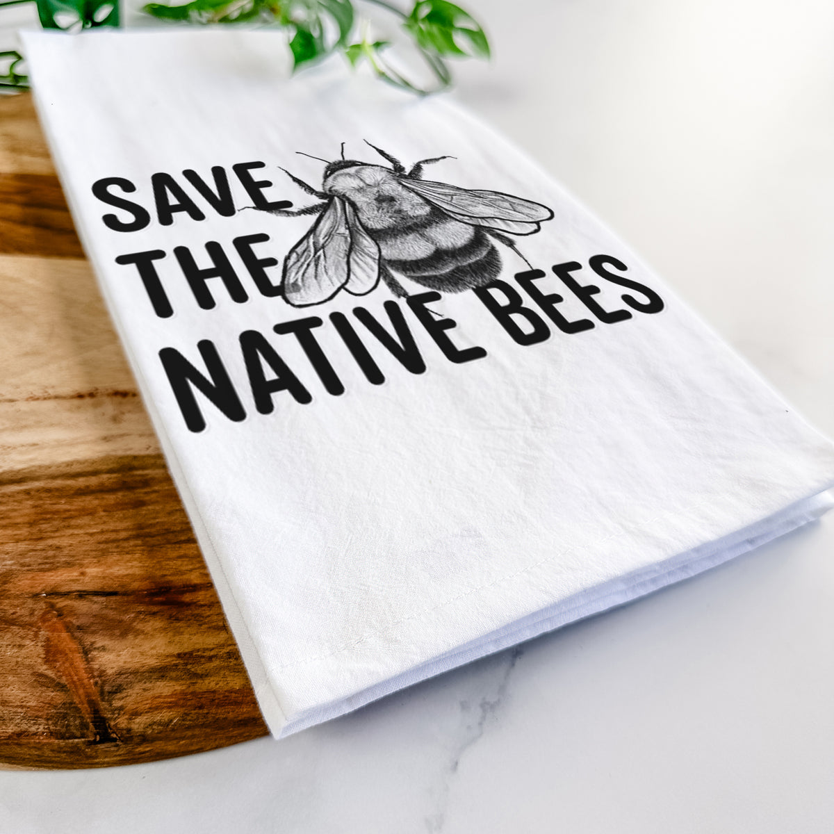 Save the Native Bees Tea Towel