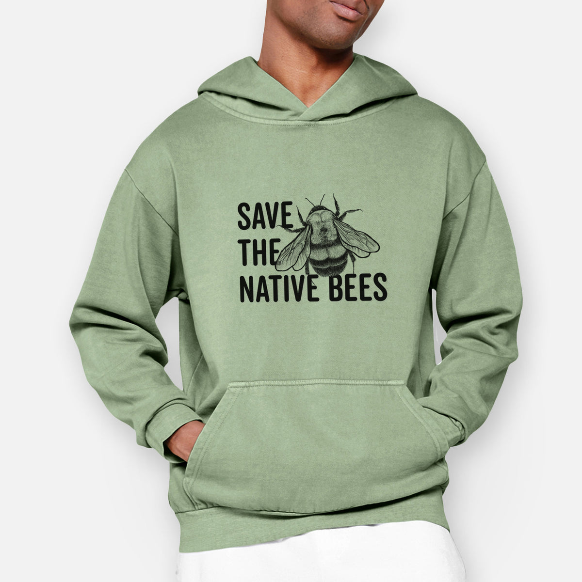 Save the Native Bees  - Urban Heavyweight Hoodie