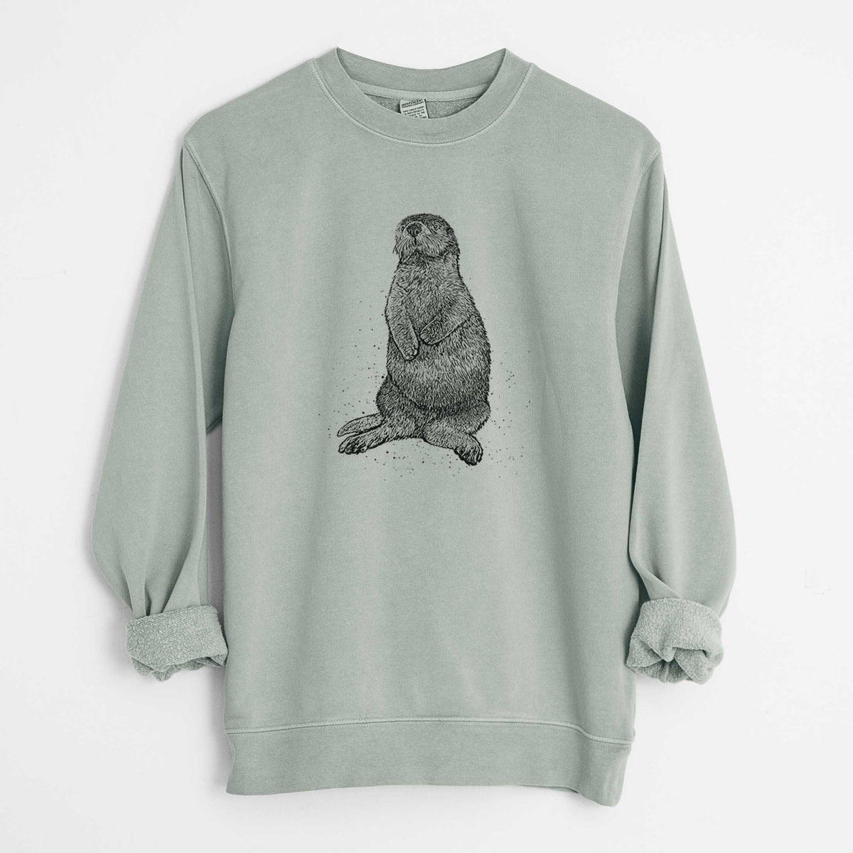 Enhydra lutris - California Sea Otter - Unisex Pigment Dyed Crew Sweatshirt