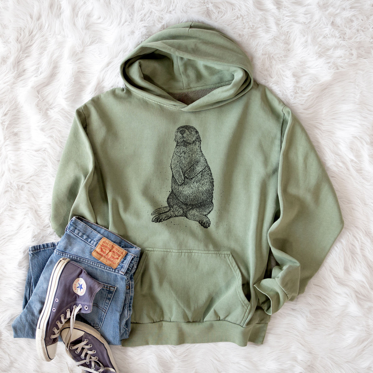 Enhydra lutris - California Sea Otter  - Urban Heavyweight Hoodie