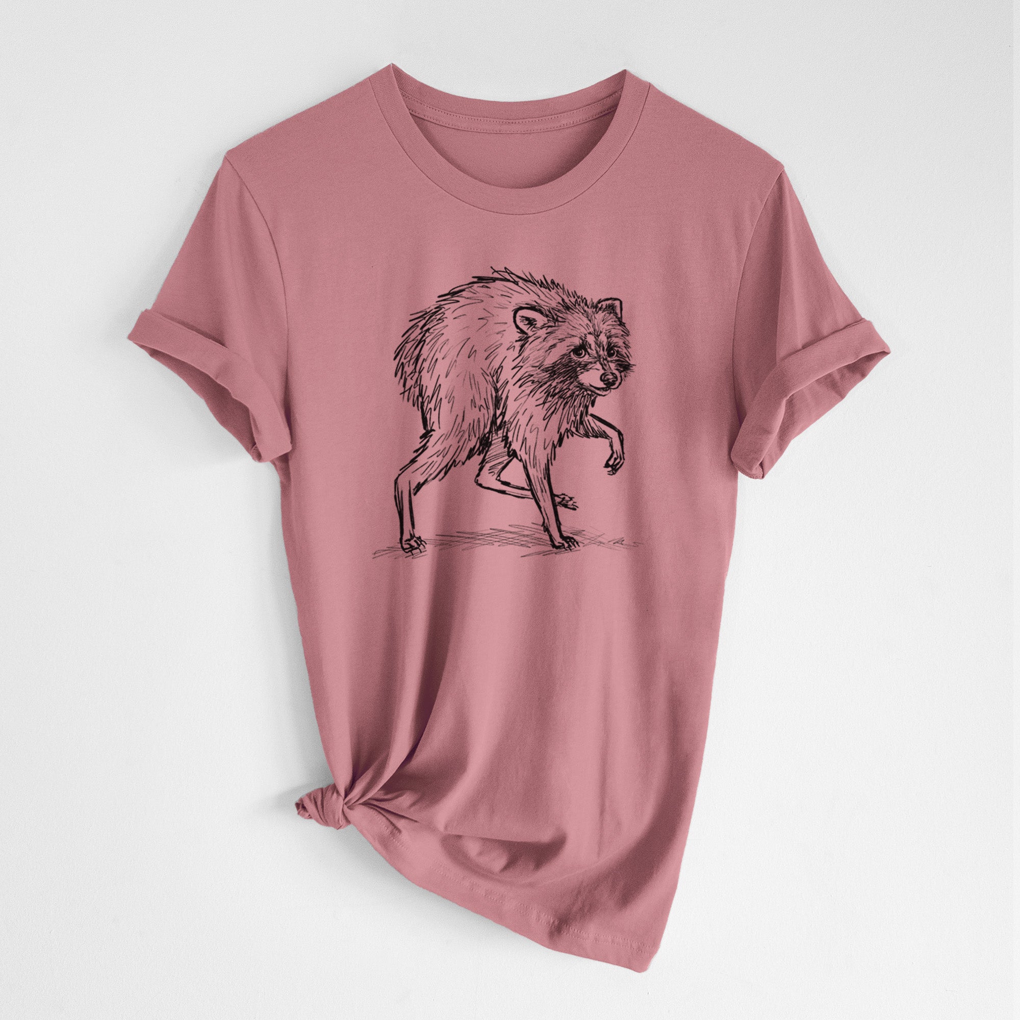 Short-Spine Seattle Raccoon - Lightweight 100% Cotton Unisex Crewneck