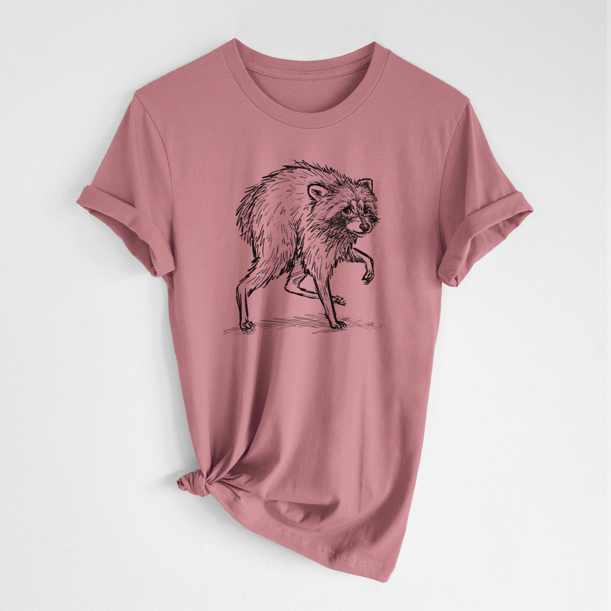 Short-Spine Seattle Raccoon - Lightweight 100% Cotton Unisex Crewneck