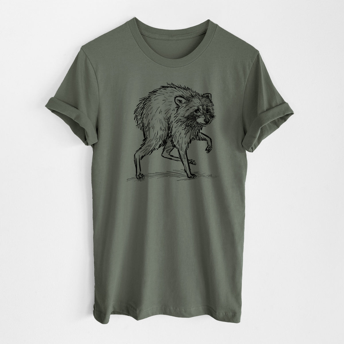 Short-Spine Seattle Raccoon - Lightweight 100% Cotton Unisex Crewneck