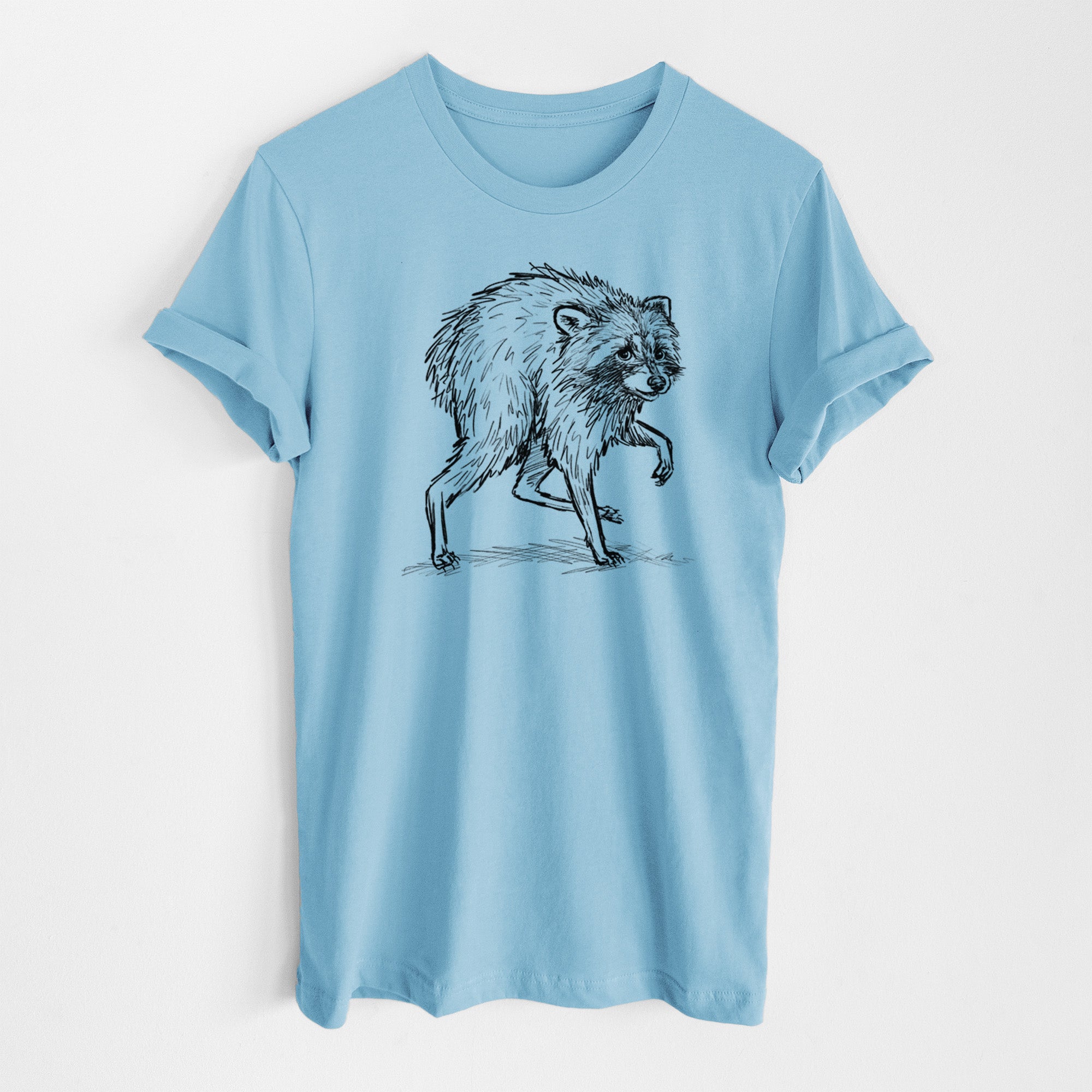 Short-Spine Seattle Raccoon - Lightweight 100% Cotton Unisex Crewneck