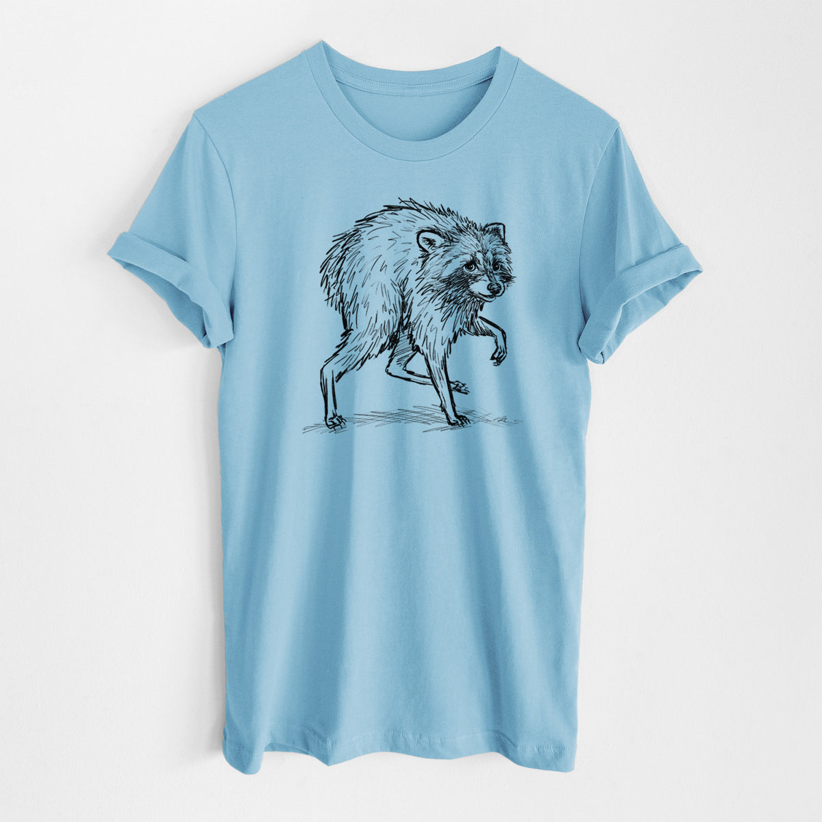 Short-Spine Seattle Raccoon - Lightweight 100% Cotton Unisex Crewneck