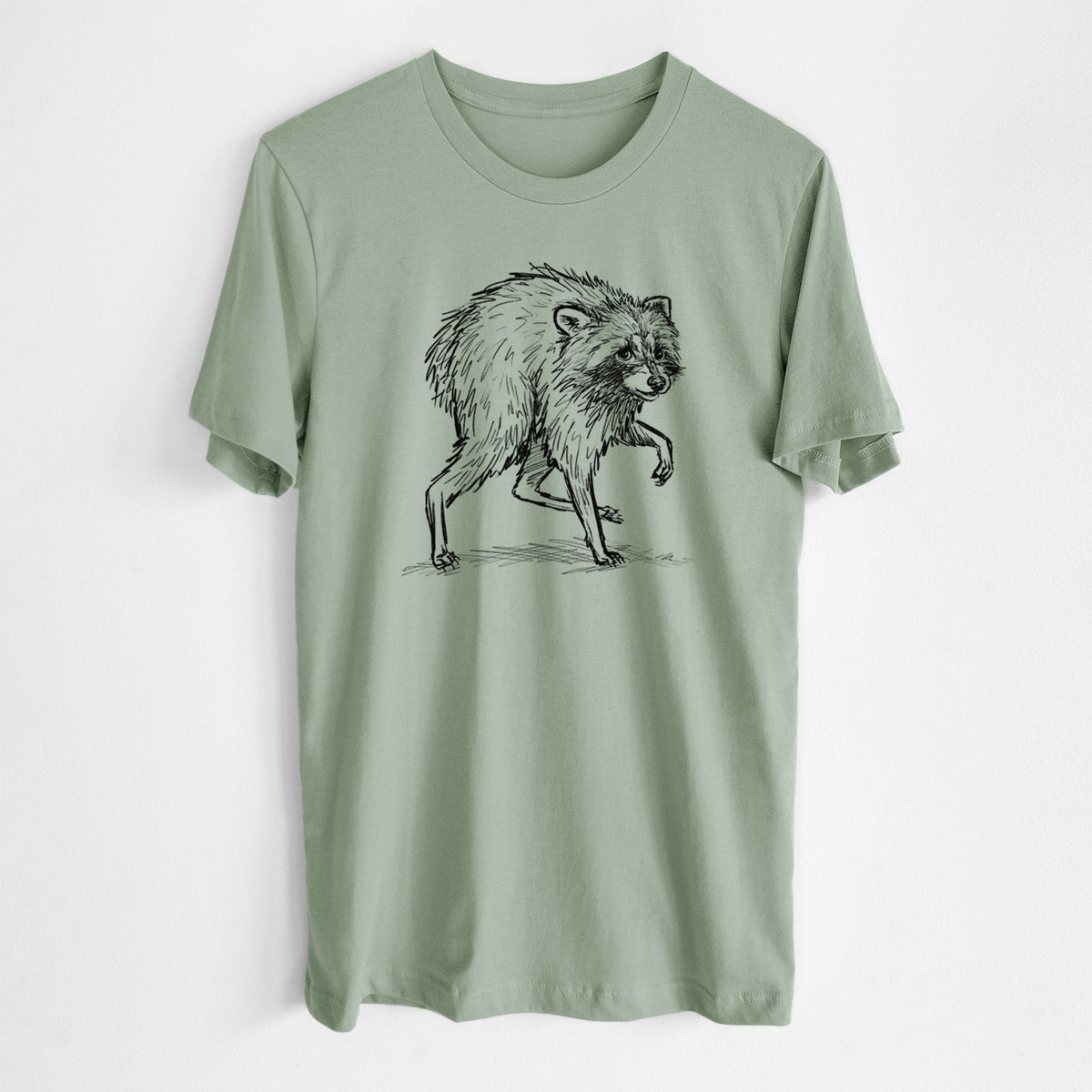Short-Spine Seattle Raccoon - Lightweight 100% Cotton Unisex Crewneck