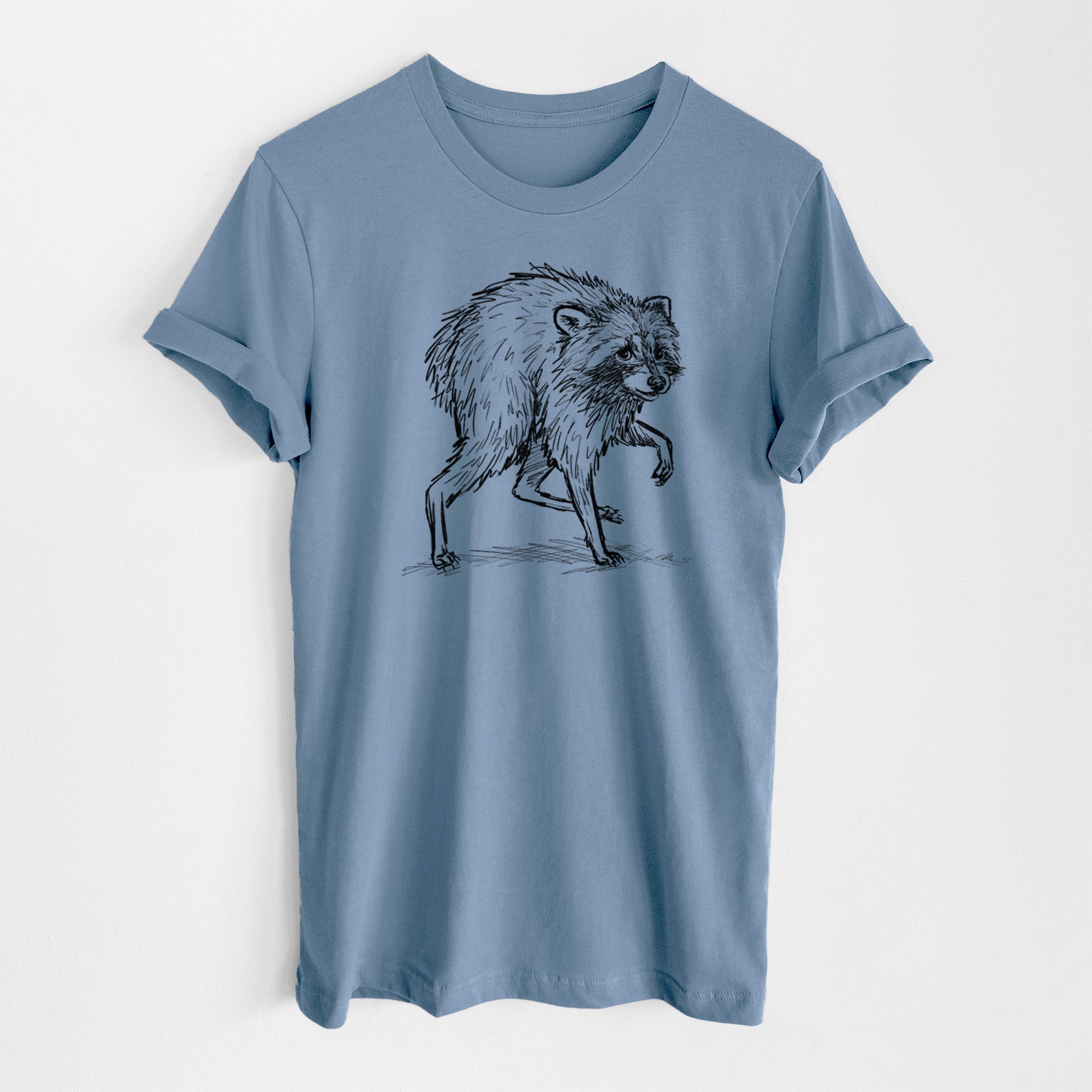 Short-Spine Seattle Raccoon - Lightweight 100% Cotton Unisex Crewneck
