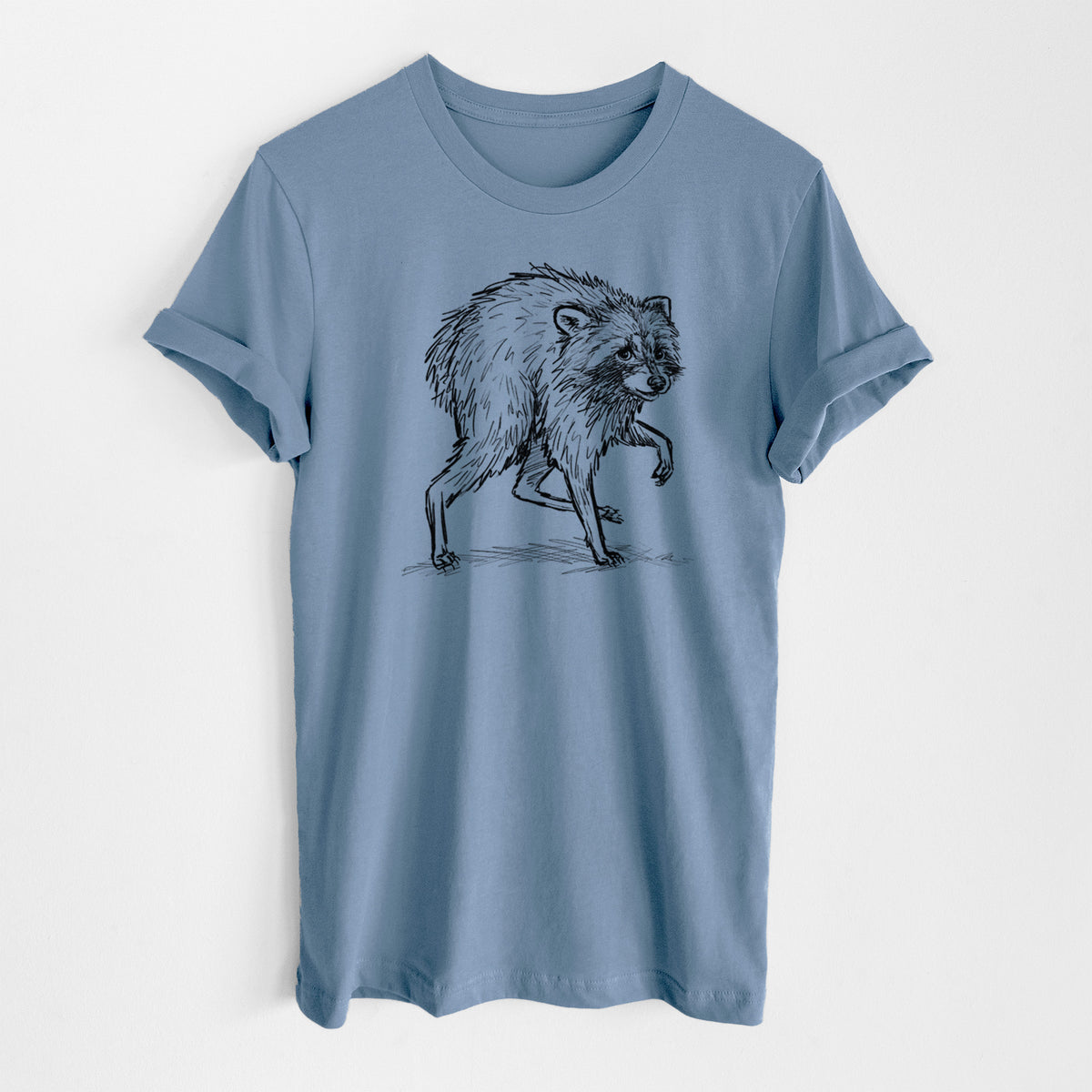 Short-Spine Seattle Raccoon - Lightweight 100% Cotton Unisex Crewneck
