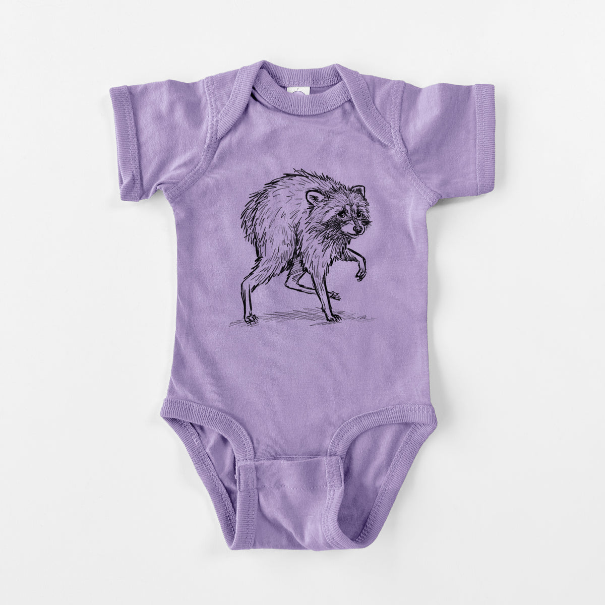 Short-Spine Seattle Raccoon - Baby Fine Jersey Bodysuit