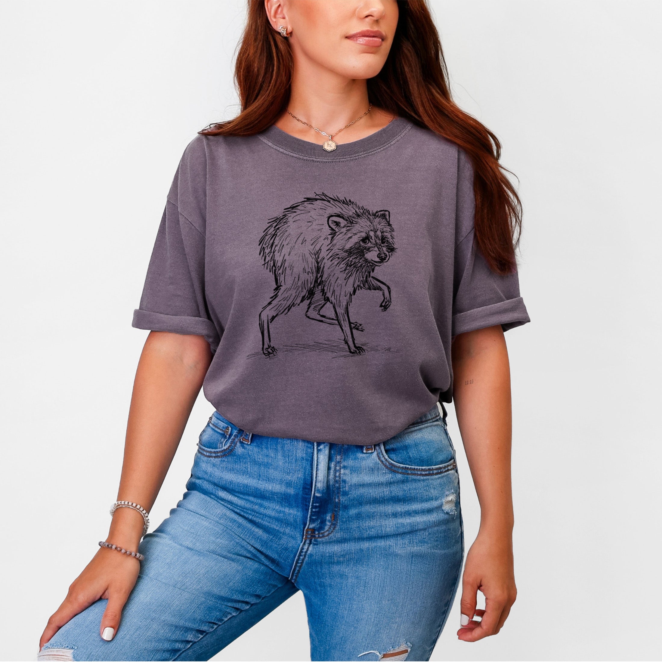 Short-Spine Seattle Raccoon - Unisex Comfort Colors Garment-Dyed Heavyweight T-shirt