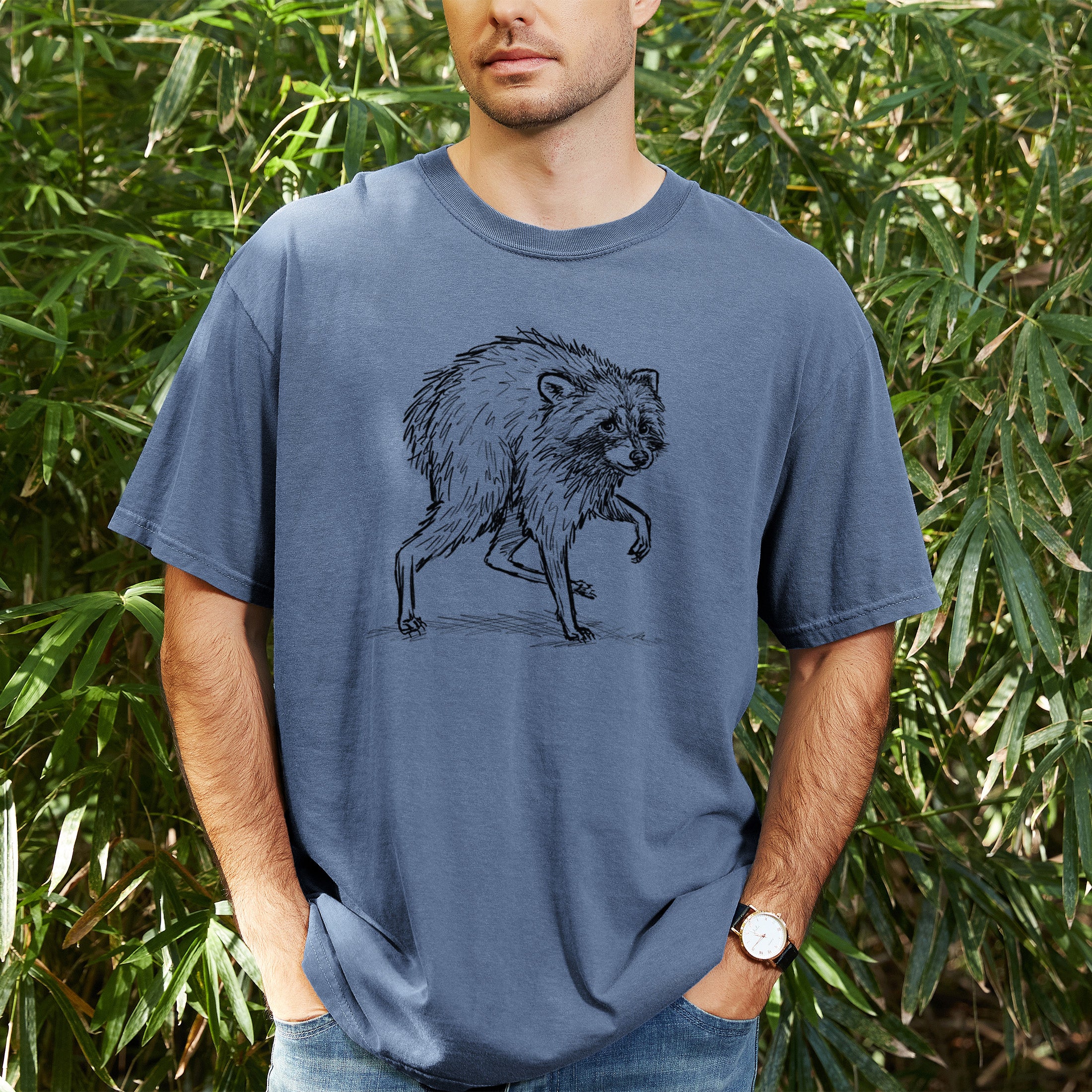 Short-Spine Seattle Raccoon - Unisex Comfort Colors Garment-Dyed Heavyweight T-shirt