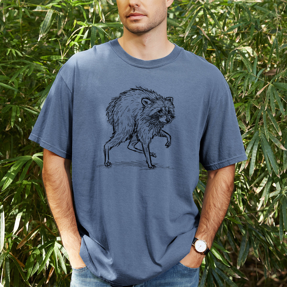 Short-Spine Seattle Raccoon - Unisex Comfort Colors Garment-Dyed Heavyweight T-shirt