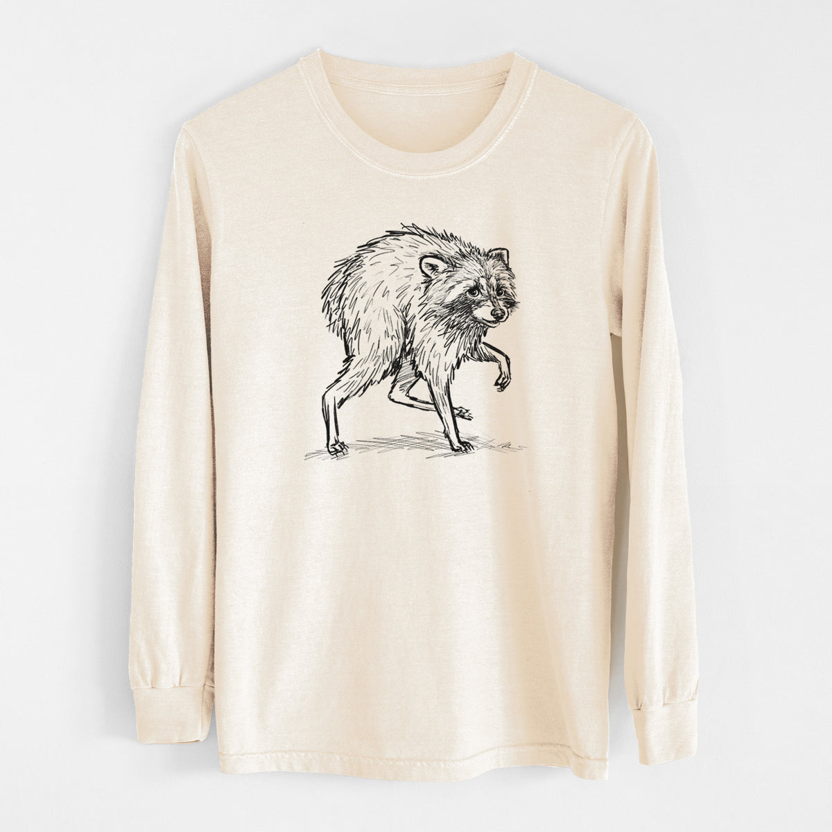 Short-Spine Seattle Raccoon - Unisex Comfort Colors 100% Cotton Long Sleeve