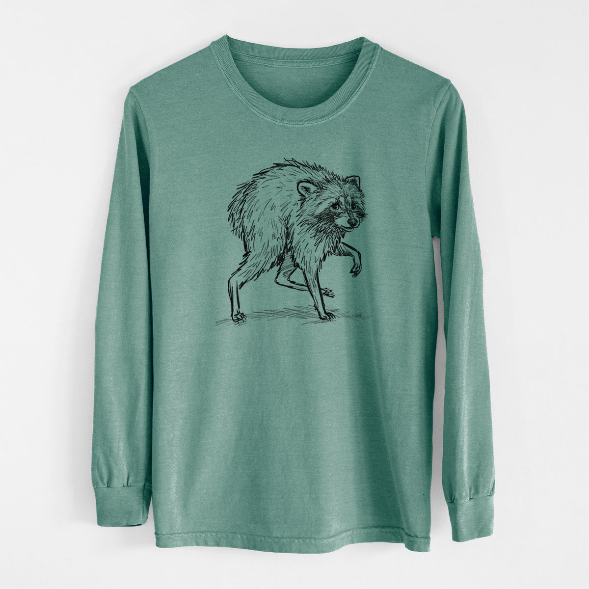 Short-Spine Seattle Raccoon - Unisex Comfort Colors 100% Cotton Long Sleeve