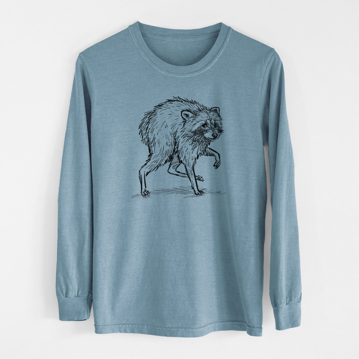 Short-Spine Seattle Raccoon - Unisex Comfort Colors 100% Cotton Long Sleeve