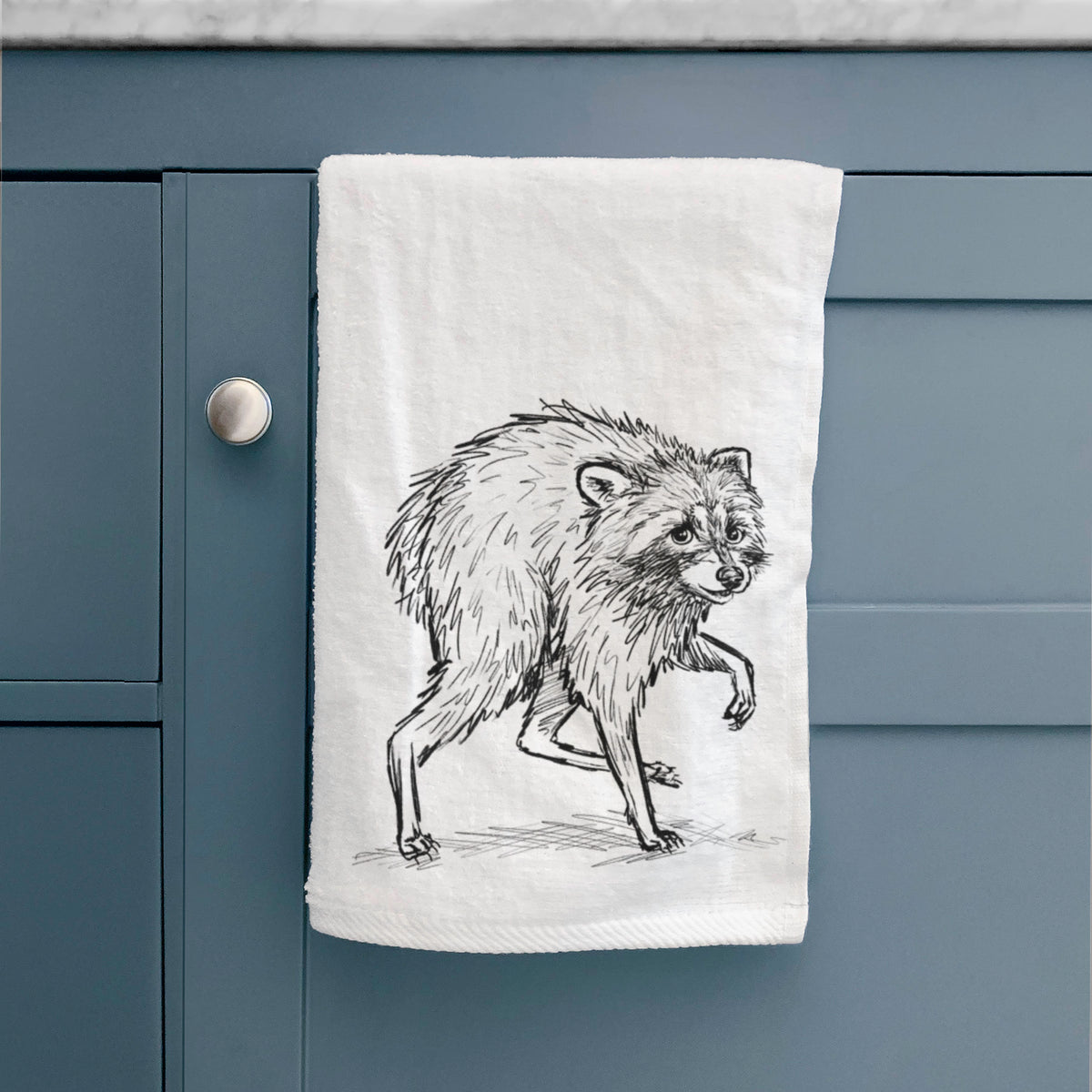 Short-Spine Seattle Raccoon Premium Decorative Hand Towel
