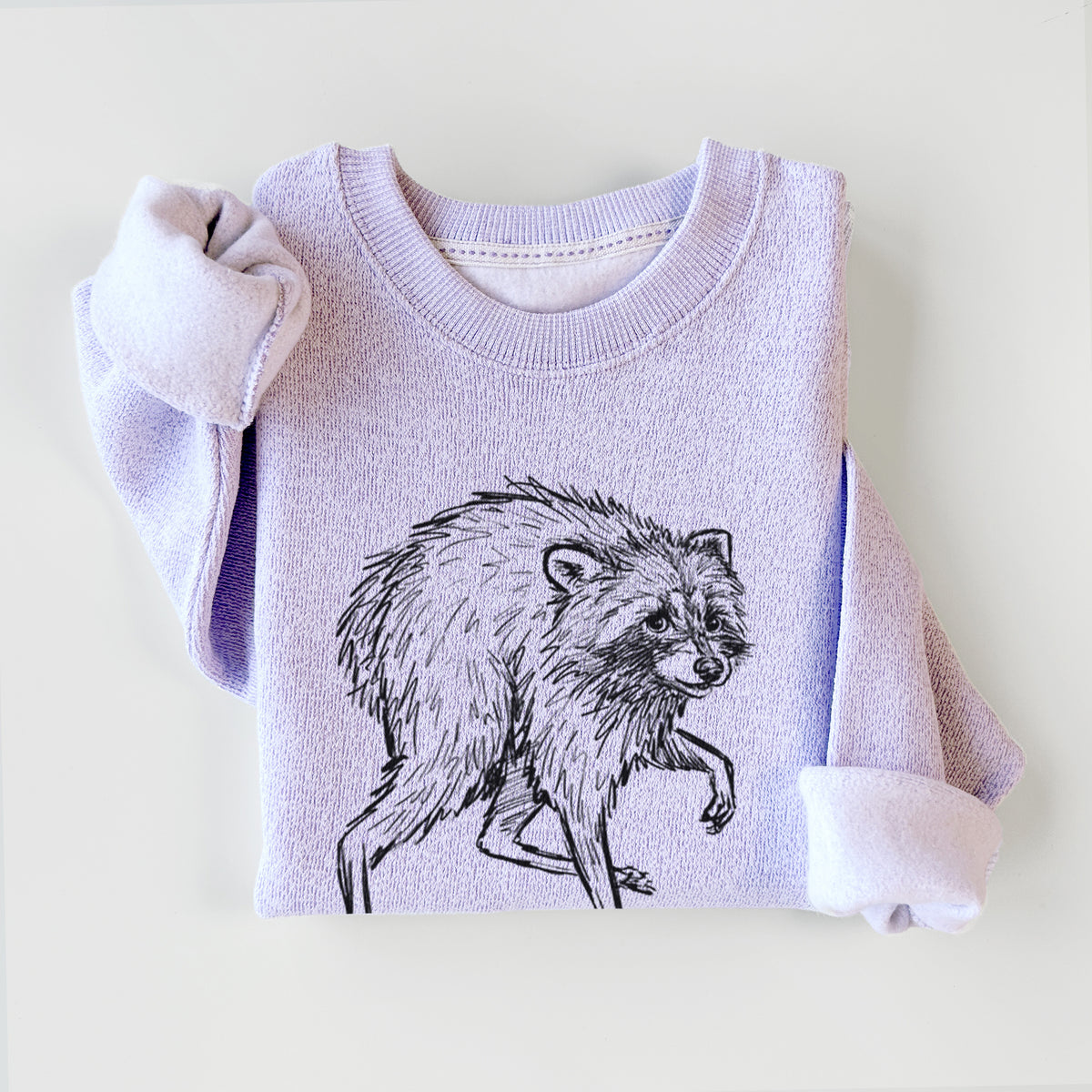 Short-Spine Seattle Raccoon - Knit Sweatshirt