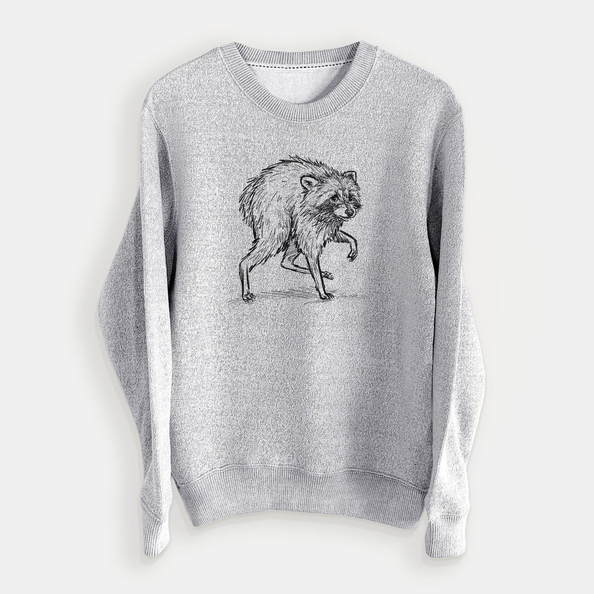 Short-Spine Seattle Raccoon - Knit Sweatshirt