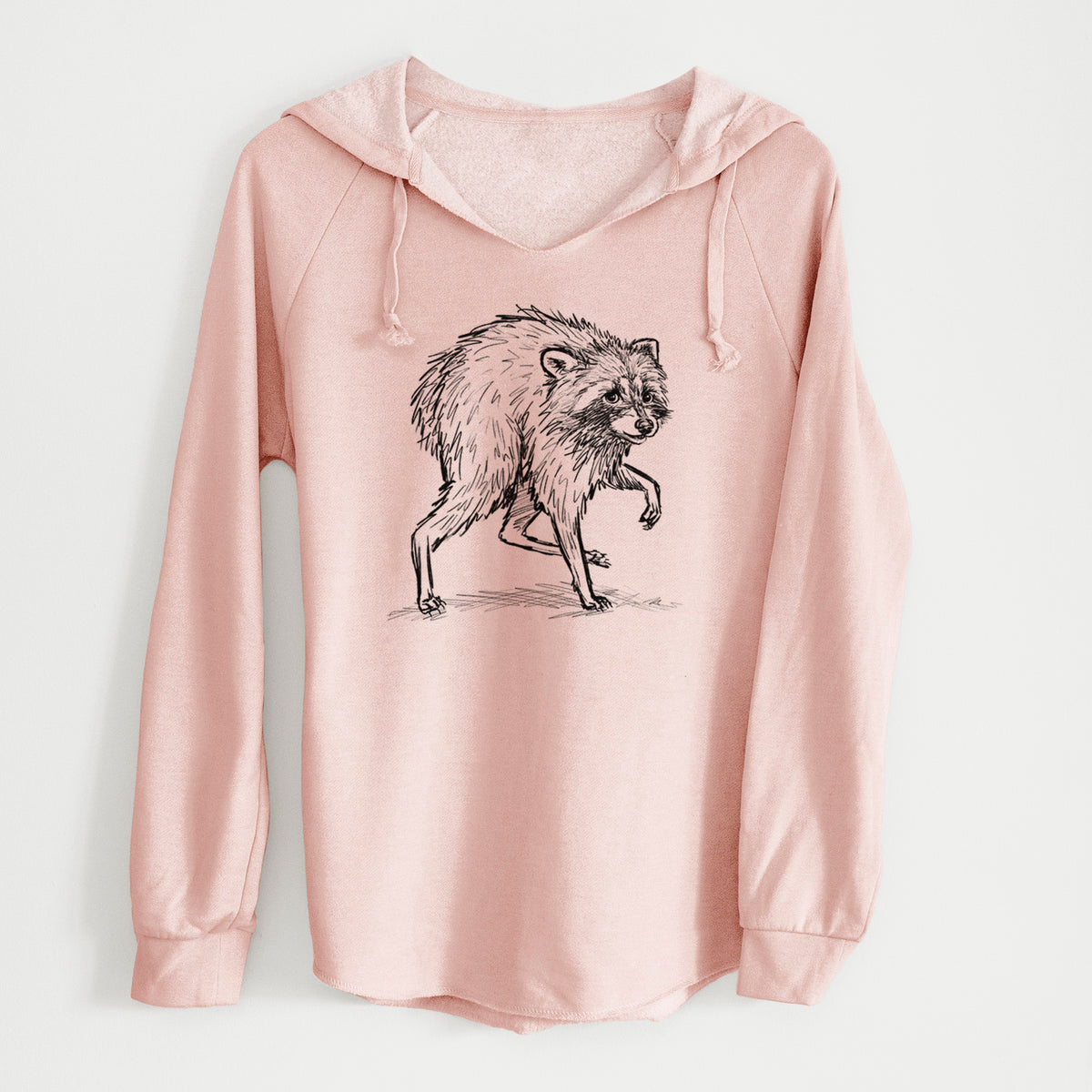 Short-Spine Seattle Raccoon - Cali Wave Hooded Sweatshirt
