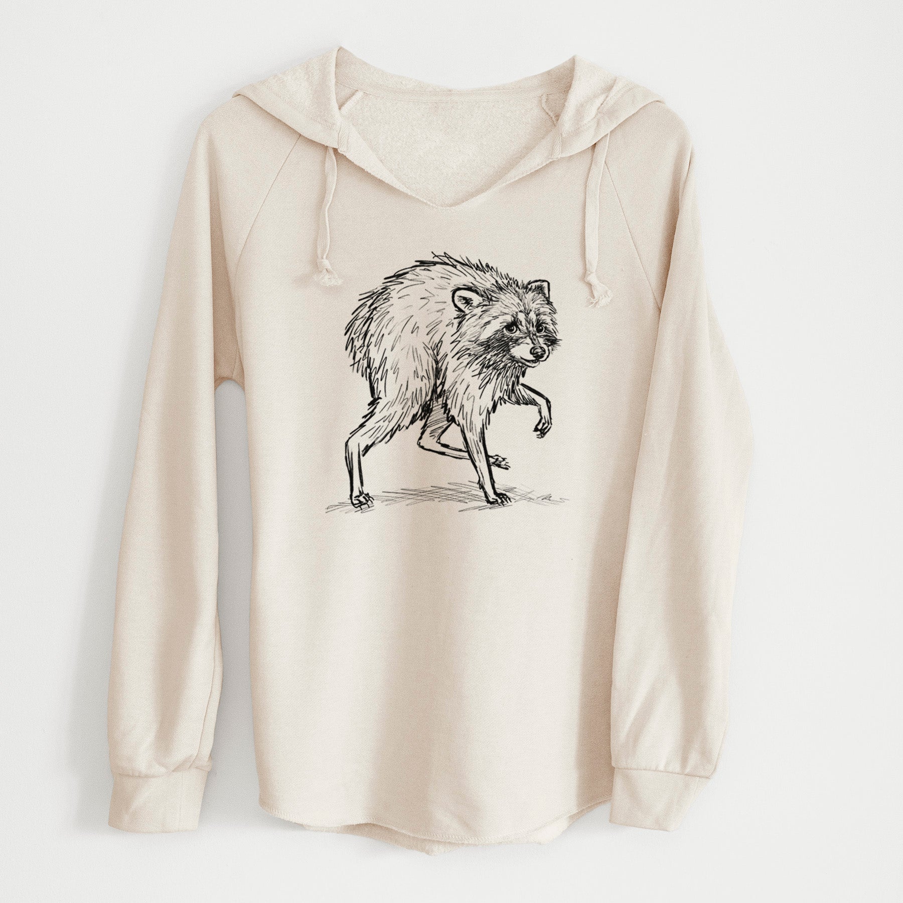 Short-Spine Seattle Raccoon - Cali Wave Hooded Sweatshirt