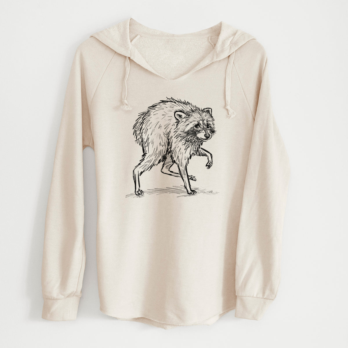 Short-Spine Seattle Raccoon - Cali Wave Hooded Sweatshirt