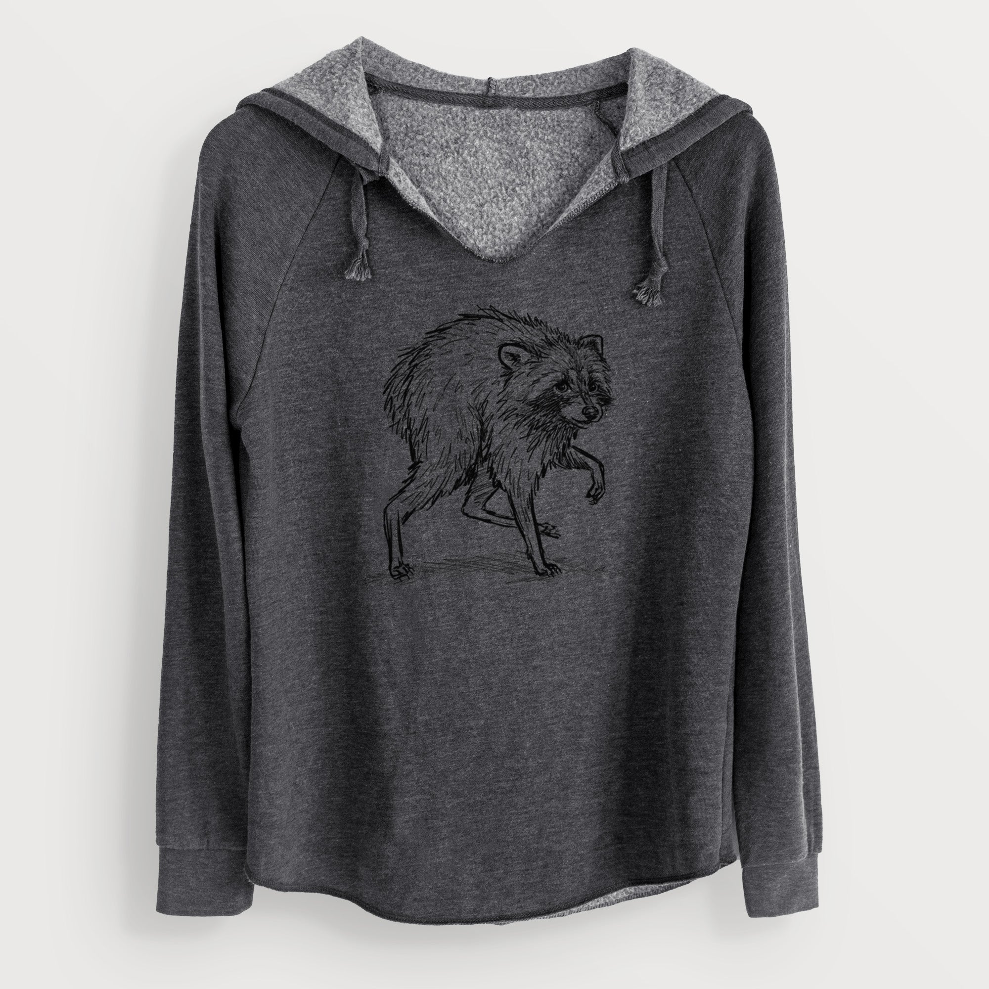 Short-Spine Seattle Raccoon - Cali Wave Hooded Sweatshirt