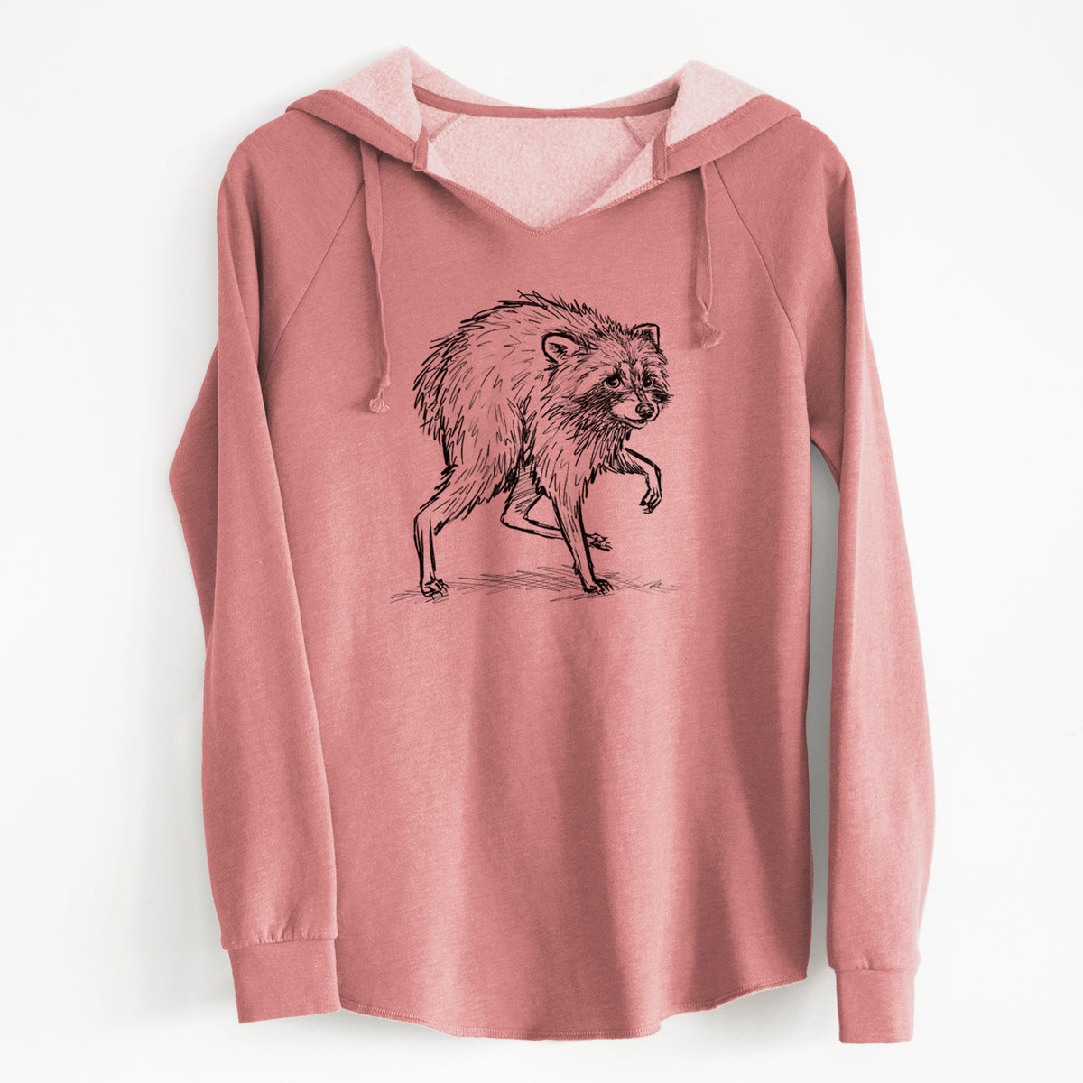 Short-Spine Seattle Raccoon - Cali Wave Hooded Sweatshirt