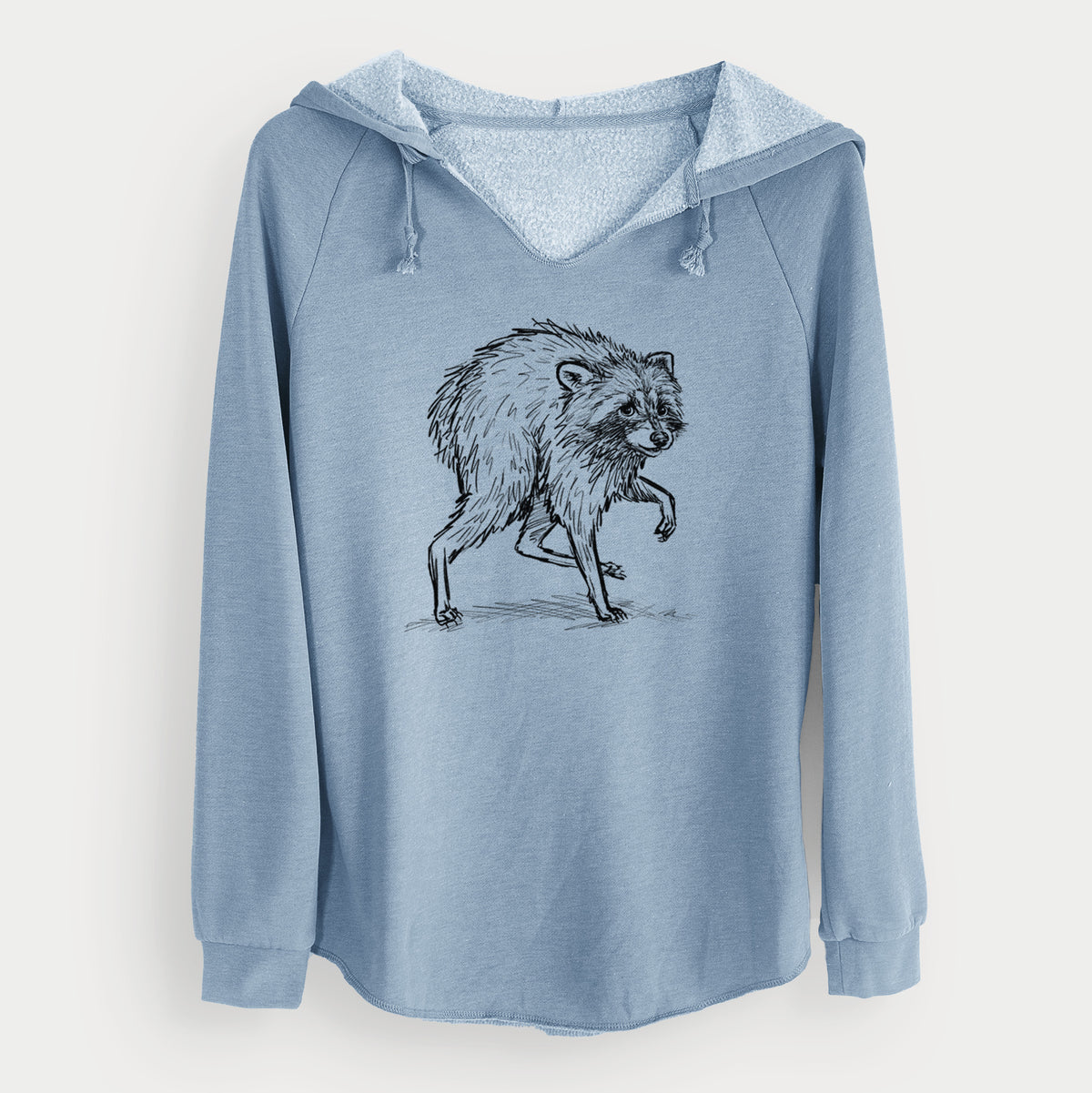 Short-Spine Seattle Raccoon - Cali Wave Hooded Sweatshirt