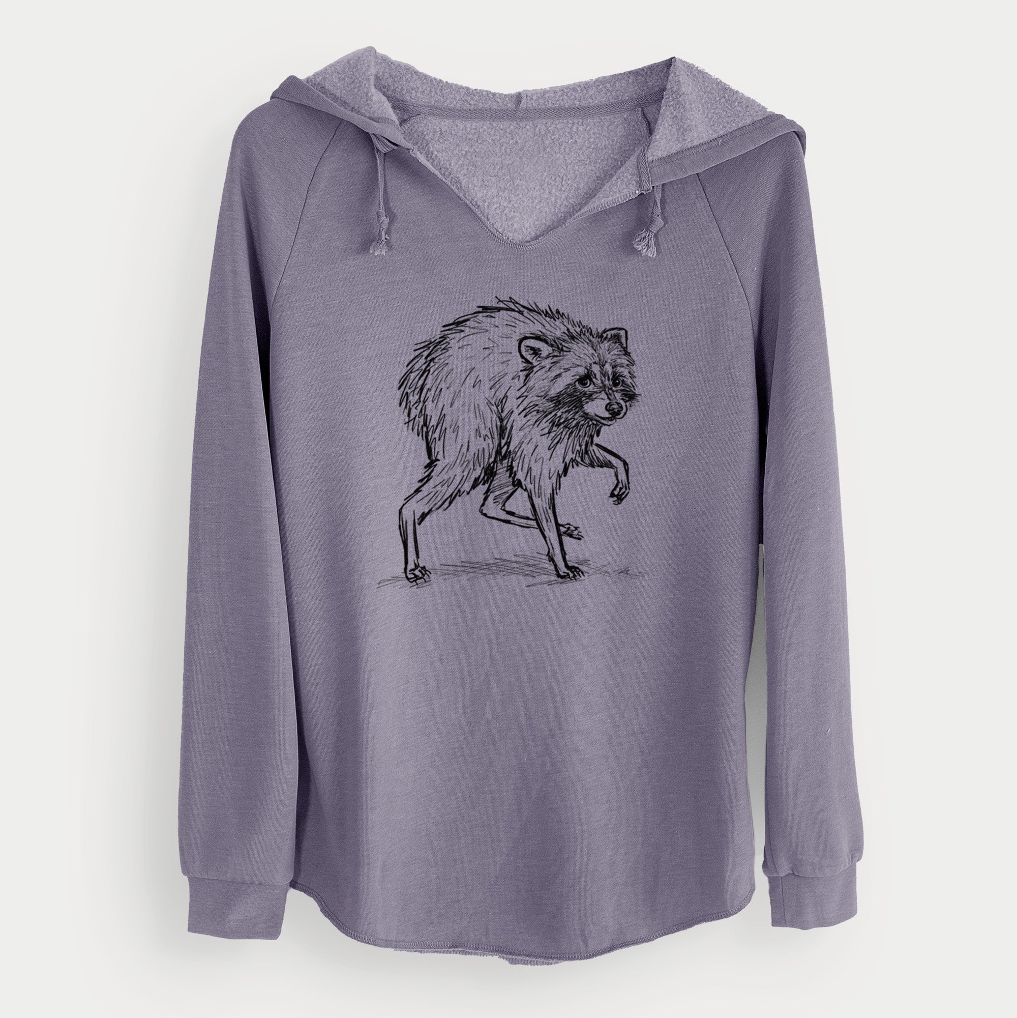 Short-Spine Seattle Raccoon - Cali Wave Hooded Sweatshirt