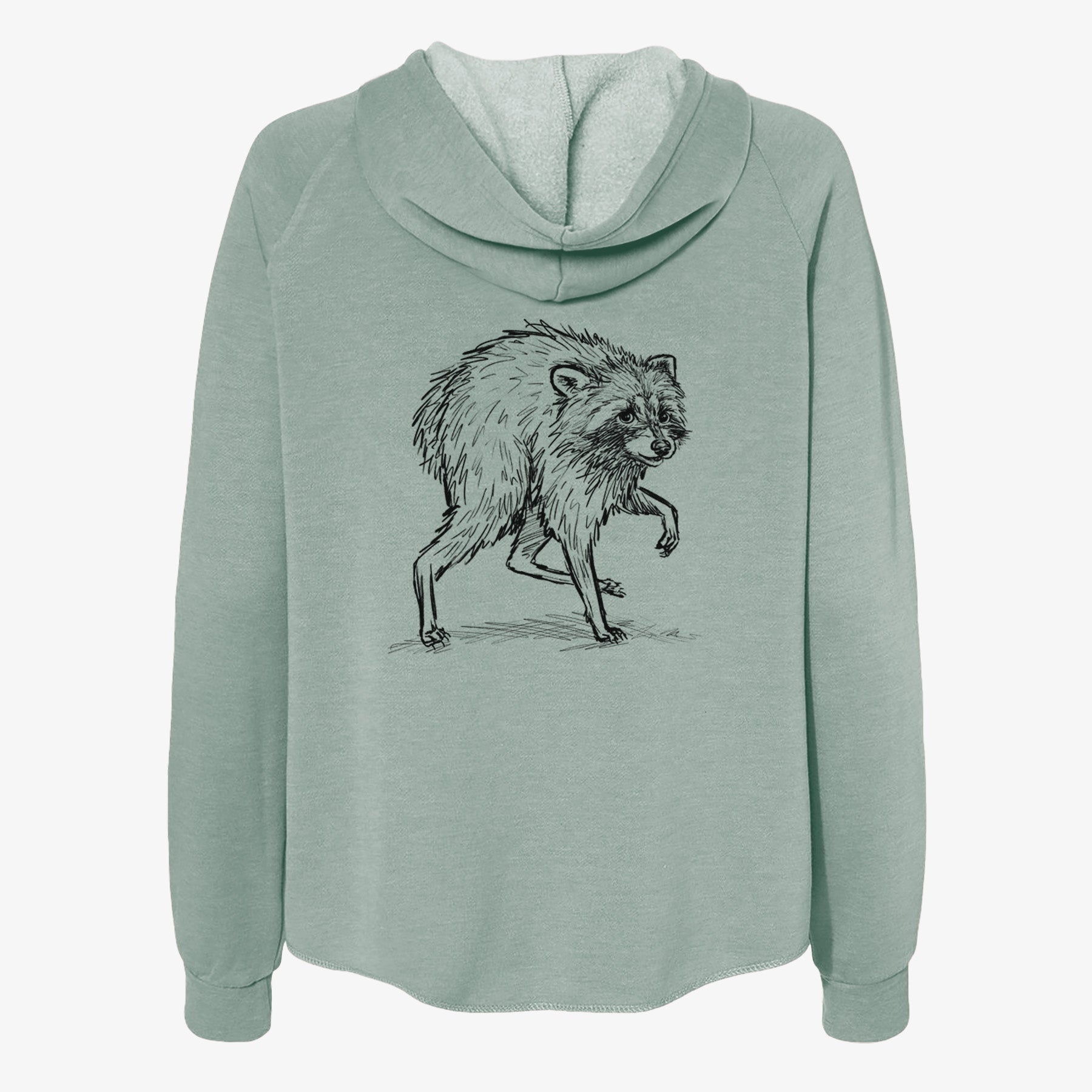 Short-Spine Seattle Raccoon - Women's Cali Wave Zip-Up Sweatshirt