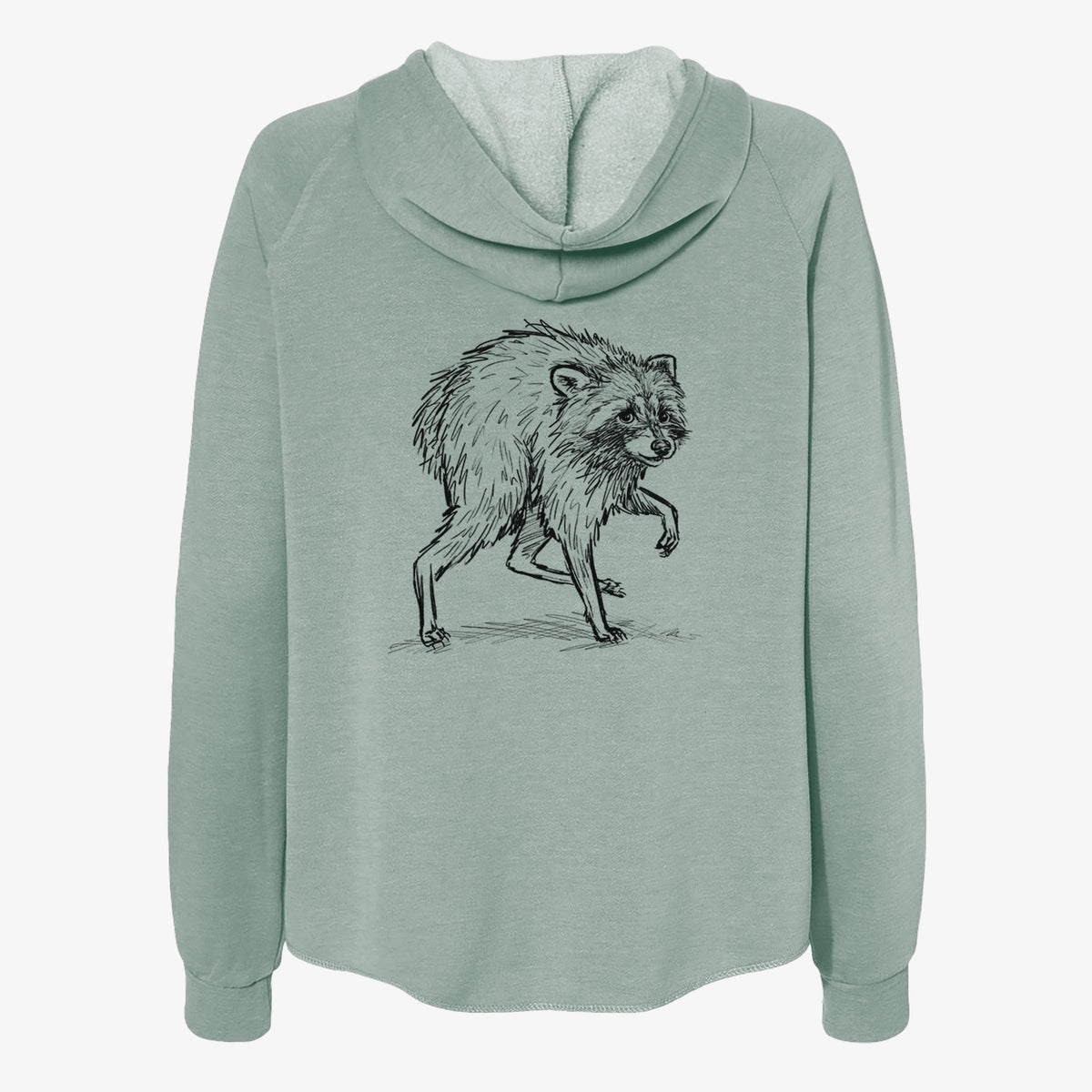 Short-Spine Seattle Raccoon - Women's Cali Wave Zip-Up Sweatshirt
