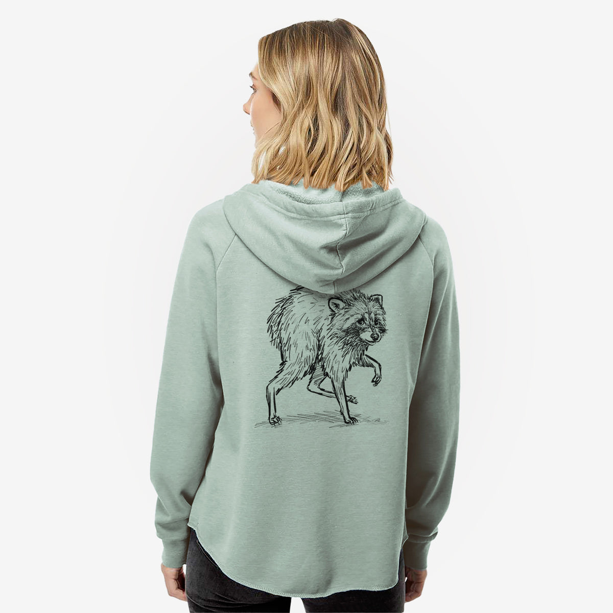 Short-Spine Seattle Raccoon - Women's Cali Wave Zip-Up Sweatshirt