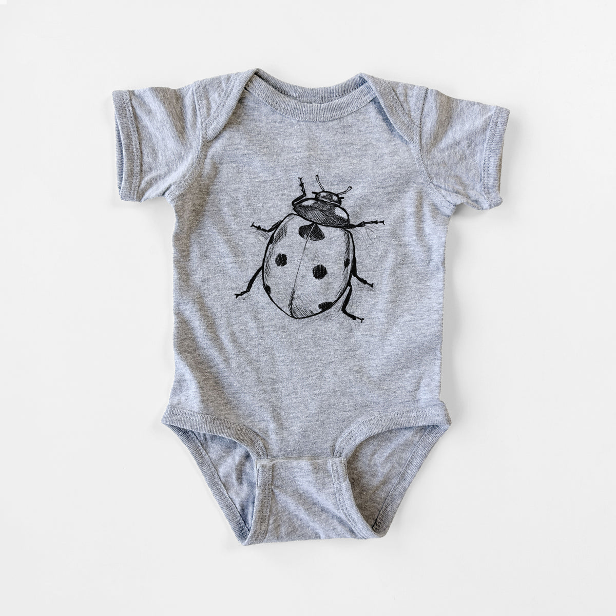 Coccinella septempunctata - Seven-spot Ladybird Ladybug - Baby Fine Jersey Bodysuit