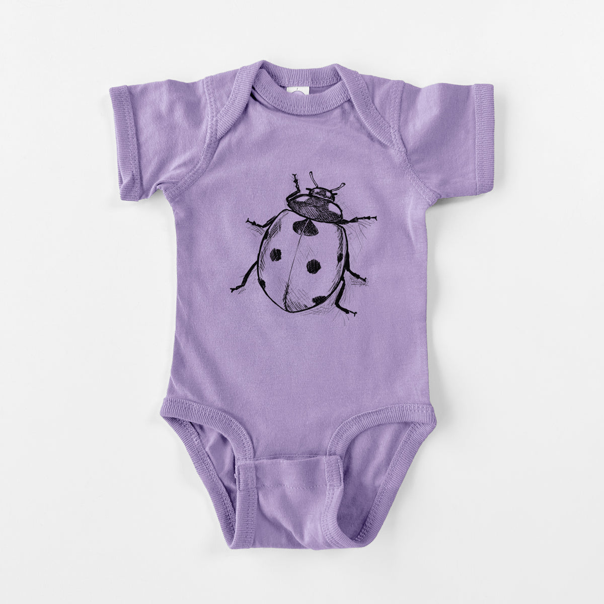 Coccinella septempunctata - Seven-spot Ladybird Ladybug - Baby Fine Jersey Bodysuit
