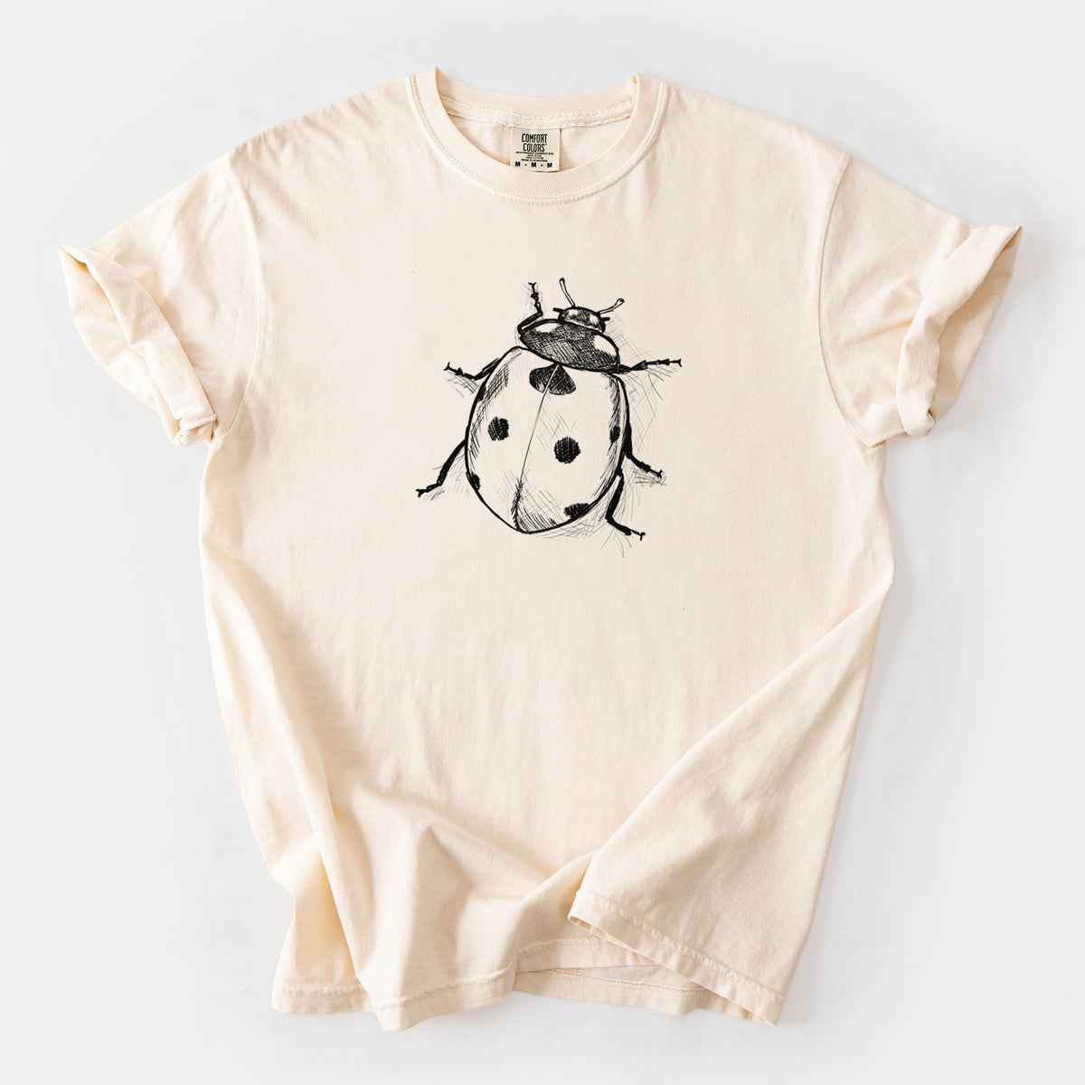 Coccinella septempunctata - Seven-spot Ladybird Ladybug - Unisex Comfort Colors Garment-Dyed Heavyweight T-shirt