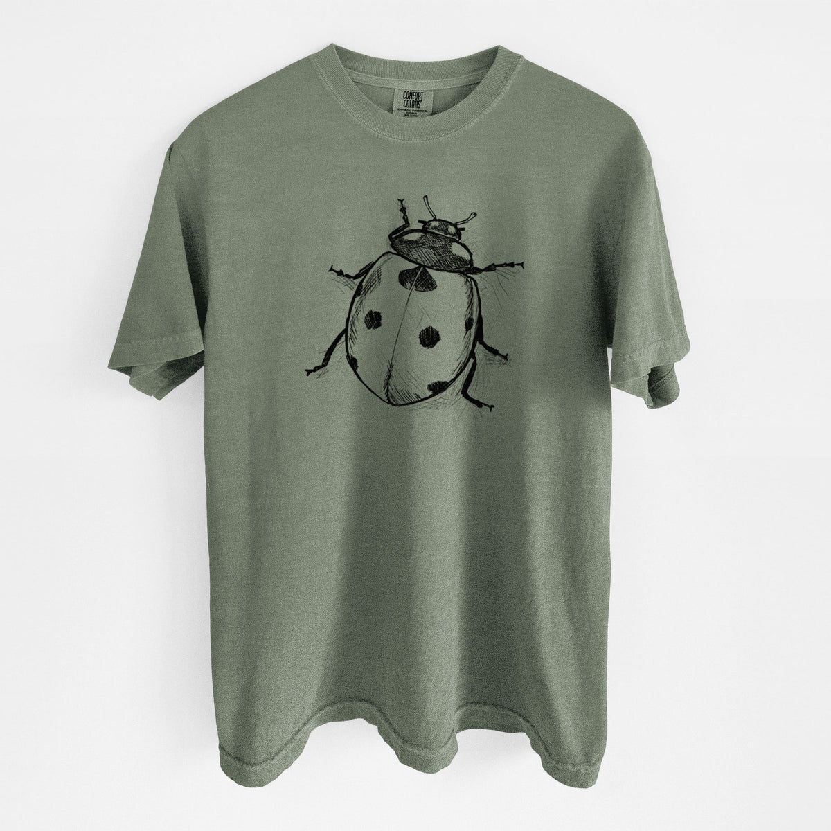Coccinella septempunctata - Seven-spot Ladybird Ladybug - Unisex Comfort Colors Garment-Dyed Heavyweight T-shirt