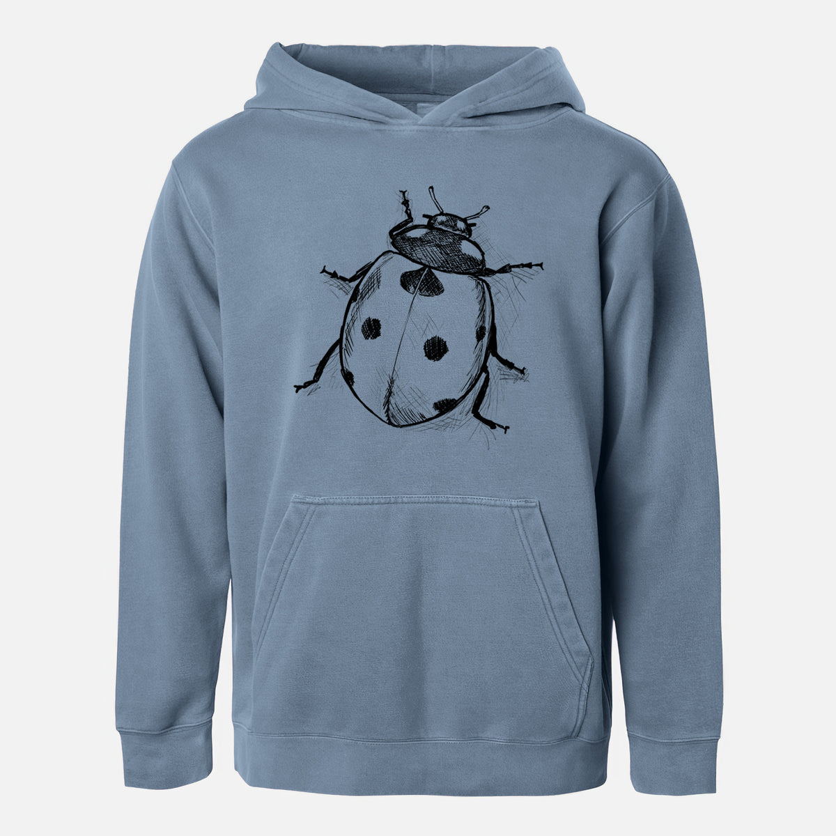 Coccinella septempunctata - Seven-spot Ladybird Ladybug - Youth Pigment Dyed Hoodie