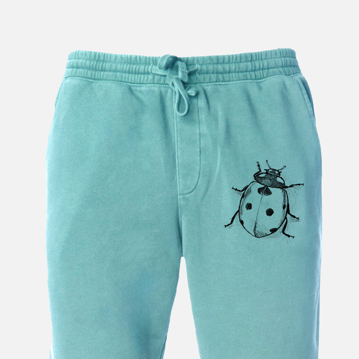 Coccinella septempunctata - Seven-spot Ladybird Ladybug - Unisex Pigment Dyed Sweatpants