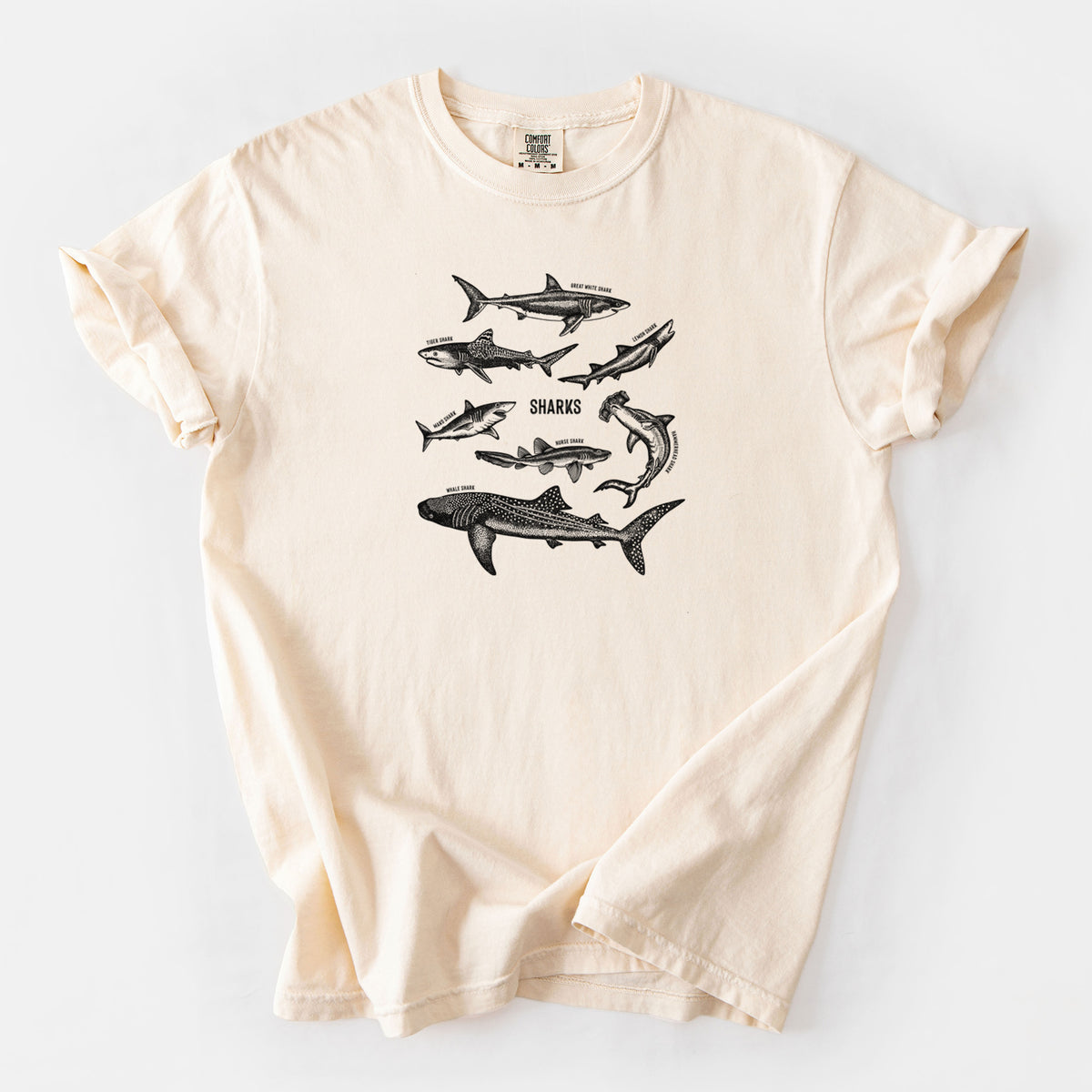 Shark Chart - Unisex Comfort Colors Garment-Dyed Heavyweight T-shirt