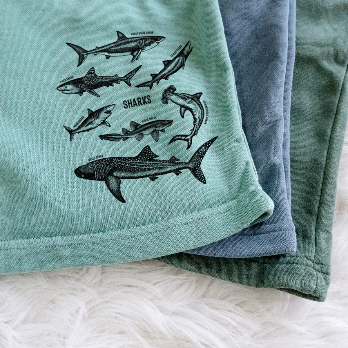 Shark Chart - Unisex Pigment Dyed Shorts