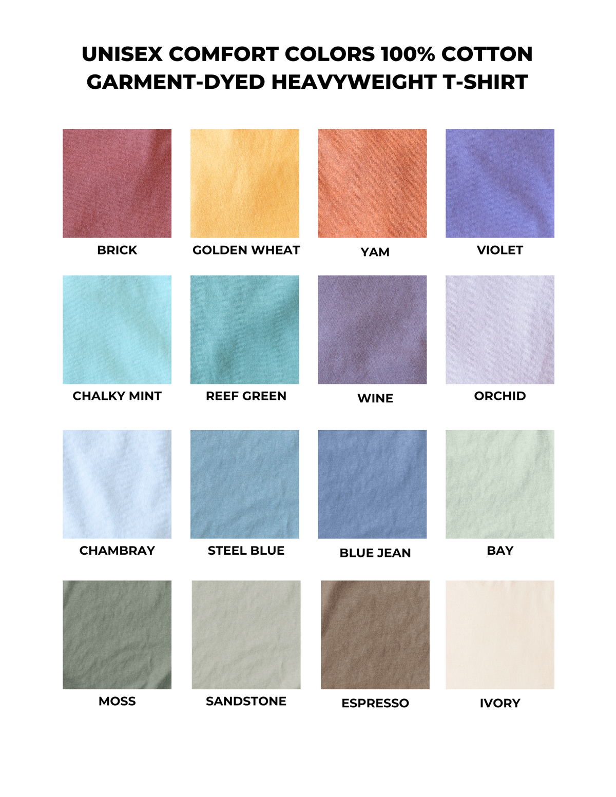 Custom Create Your Own Boxed Design - Unisex Comfort Colors Garment-Dyed Heavyweight T-shirt