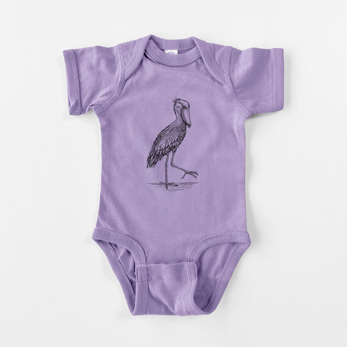 Shoebill Stork - Balaeniceps rex - Baby Fine Jersey Bodysuit
