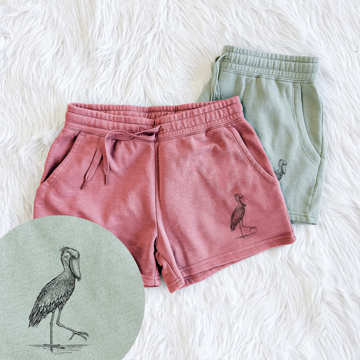 Shoebill Stork - Balaeniceps rex - Women&#39;s Cali Wave Shorts